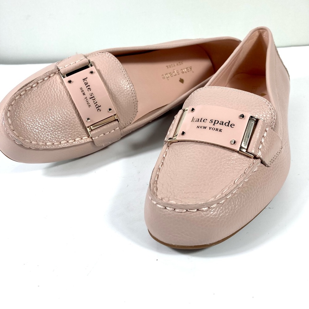 Kate Spade Cheshire Leather Loafers Pale Vellum Pink Size 7.5 8 10 NEW